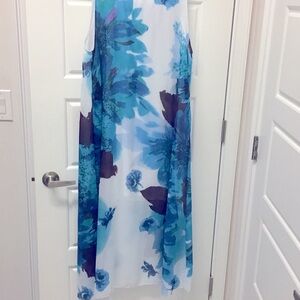 Exist Blue and White Floral Maxi Dress